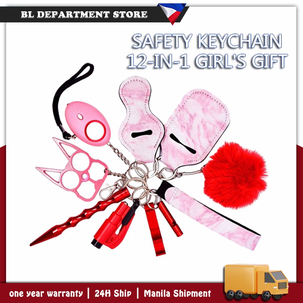 12 in 1 ULTIMATE Safety Selḟ Defense Keychain Gift for Women with Alarm ...