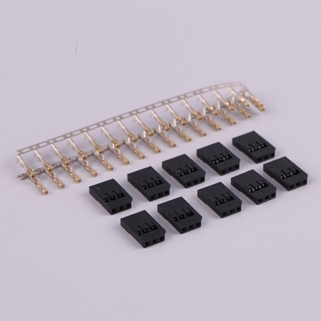 10 Sets DIY 3 Pin Servo Plug Set Female Male Connector Gold Plated For ...