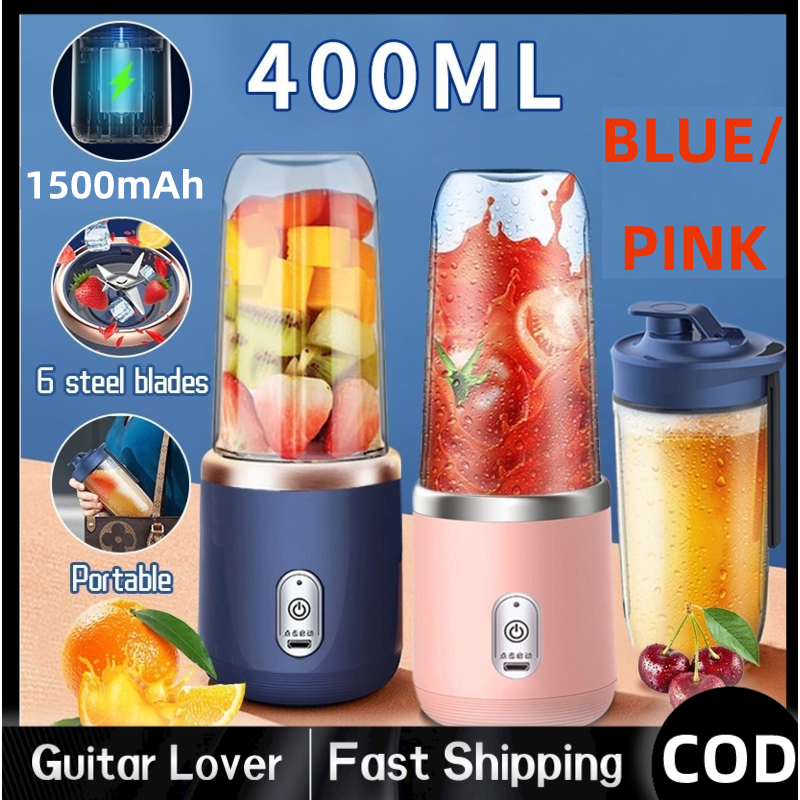 [Lowest] Portable Fruit Juicer Blender 400ML Juice Extractor 6 Blade ...