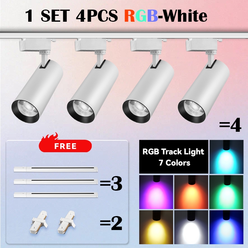 Whole Set RGB Track Light Spotlight Colorful Lamp Stage Lighting ...