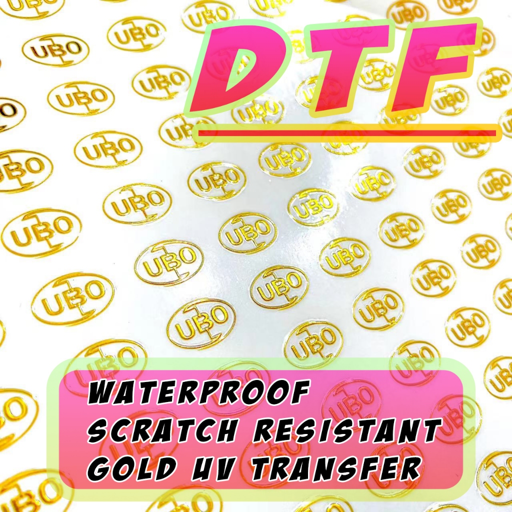 Large Batch DIY Customization Sparkling Golden UV DTF Waterproof ...