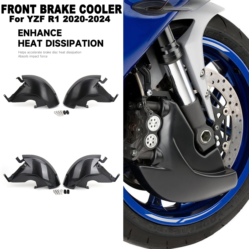 Motorcycle New Air Ducts Brake Cooling Mounting Kit Carbon Fiber And Black For Yamaha Yzf R Yzf