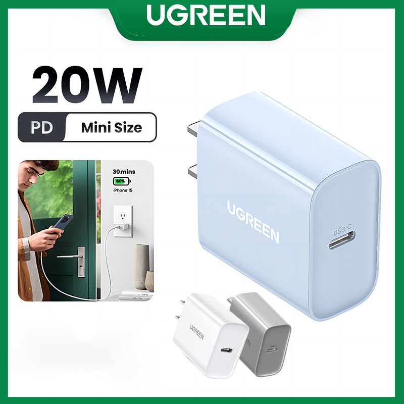 UGREEN 20W USB C Charger Mini PD Fast Charger Wall Charger Power ...