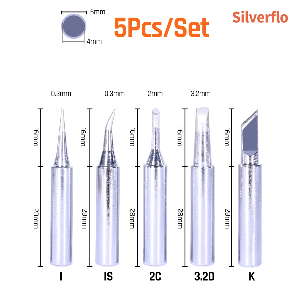 Silverflo 900M-T High Quality Soldering Iron Tip Replacement Rework ...