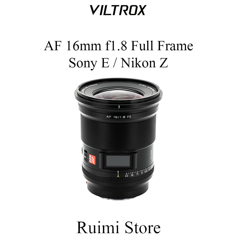 VILTROX 16mm F1.8 Grandangolare AF Per Nikon Z – Schermo LCD E Motore STM Silenzioso, Per Paesaggi E Astrofotografia