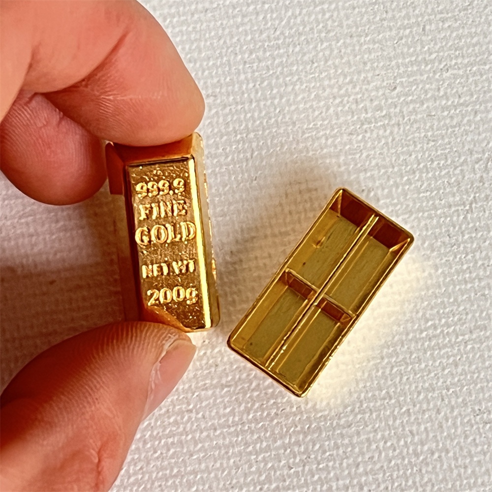 10pcs Miniature Simulation Gold Bar Gold Brick Model Mini Cornucopia ...