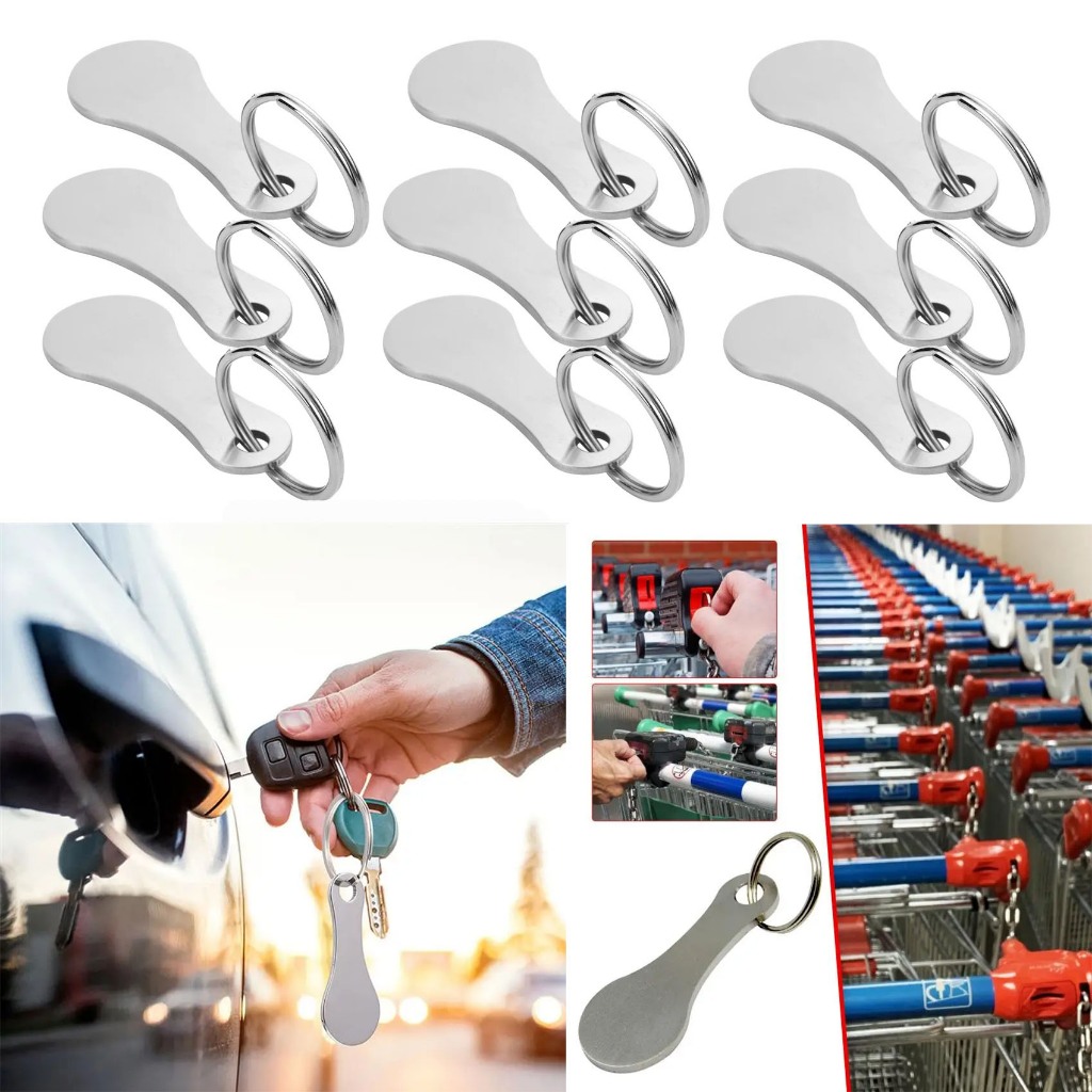 Shopping Cart Token Key Ring Trolley Recycled Alloy Key Chain ...