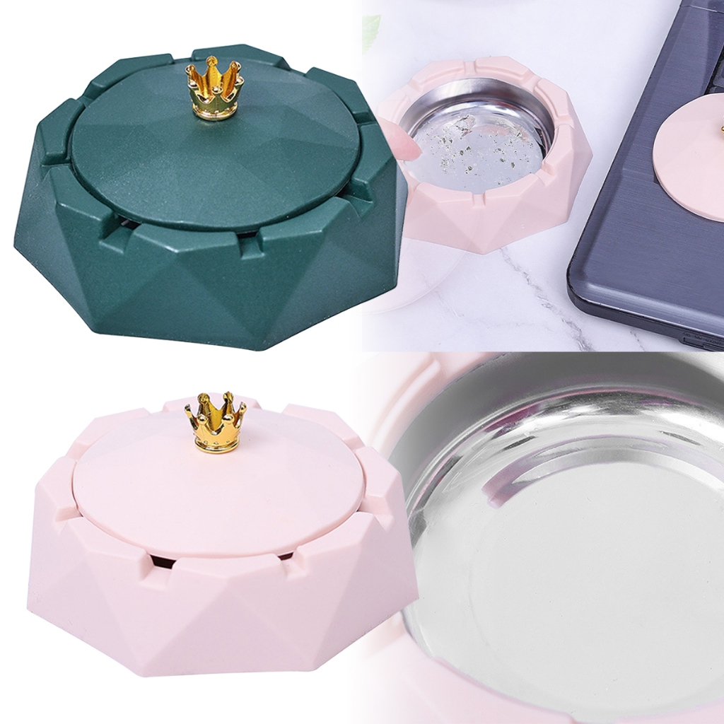 2024 Round Stainless Steel Lined Ashtray Windproof Ashtrays with ...