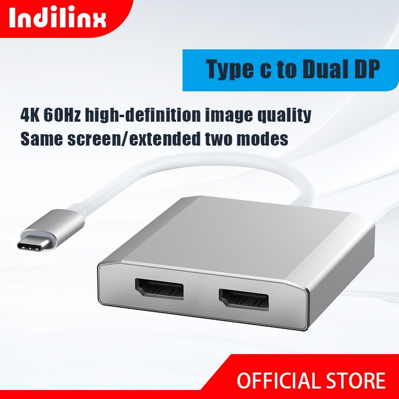 USB C HUB USB C to DP Displayport Adapter Type C USB C Male to Dual DP  Female 4K 30Hz Video Converter
