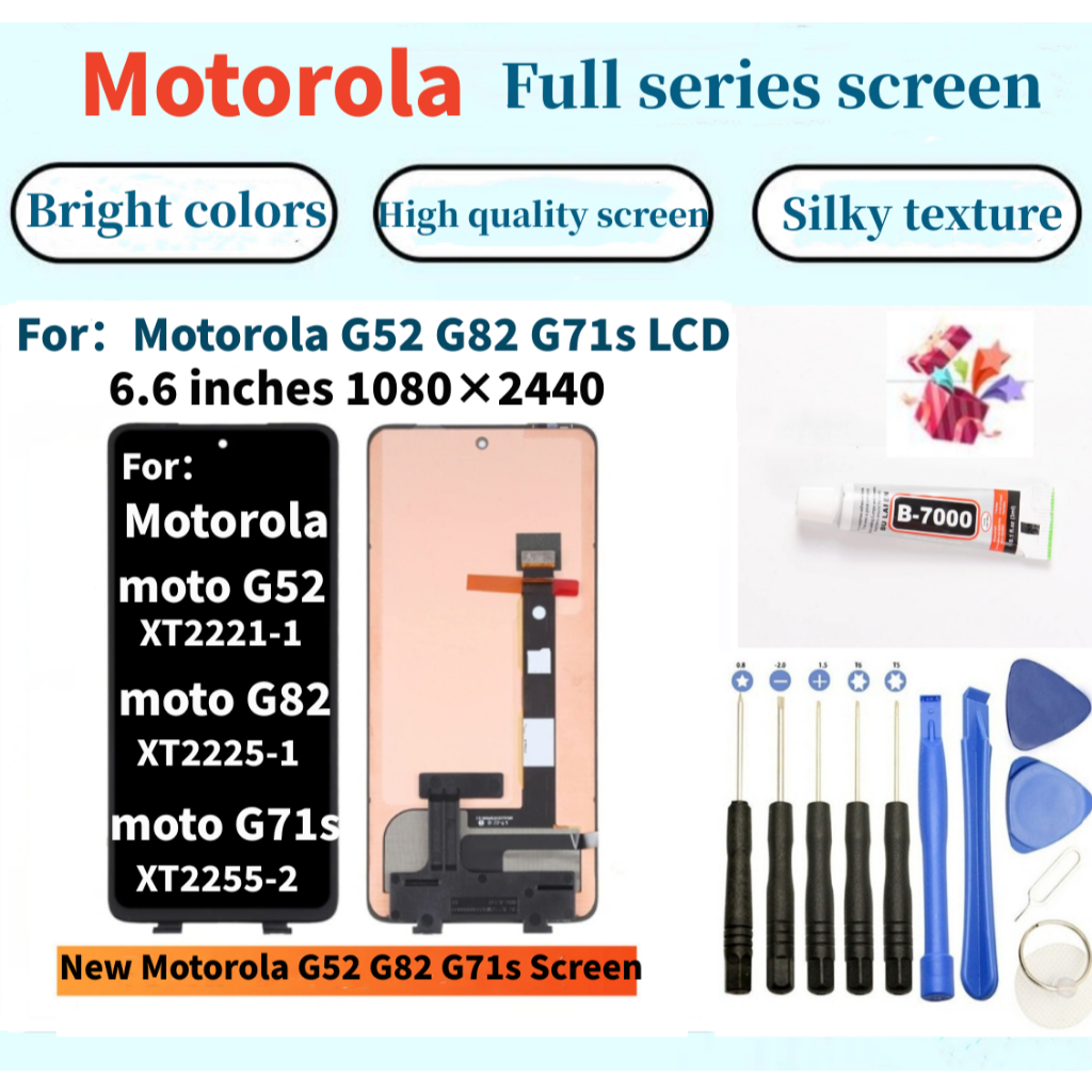 Brand New MOTO Screen Suitable For Motorola G52 G82 G71S LCD XT2221-1 ...