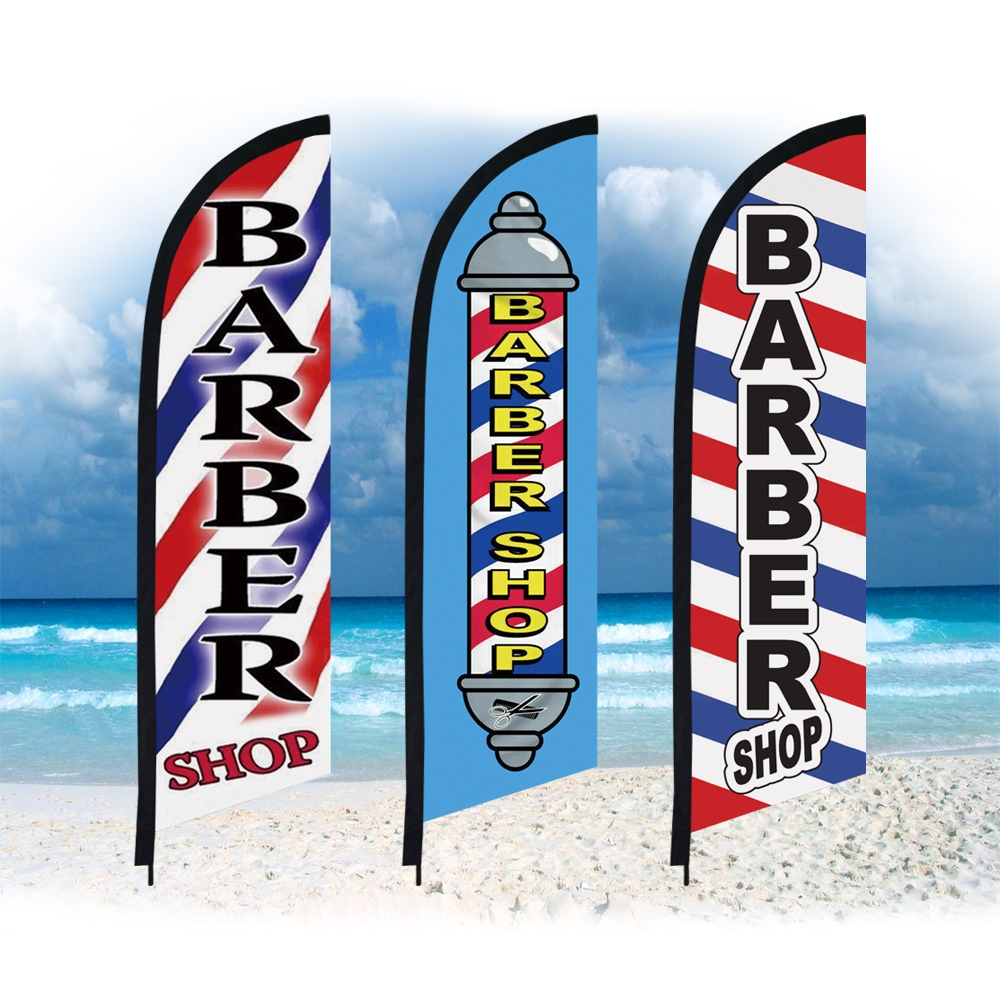 Barber Shop Feather Flag Only Swooper Without Pole Beach Flag Custom ...