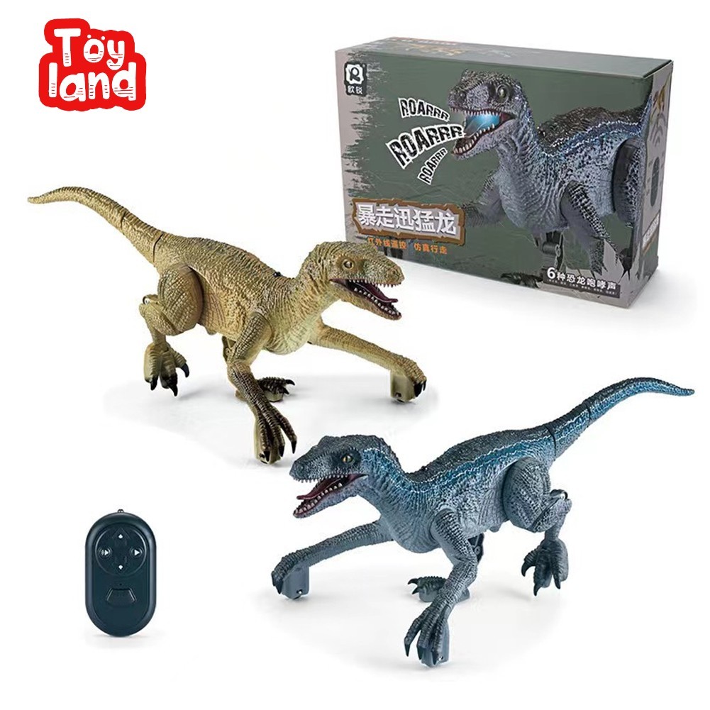Remote Control Dinosaur for Kids RC Toys Walking velociraptor with ...