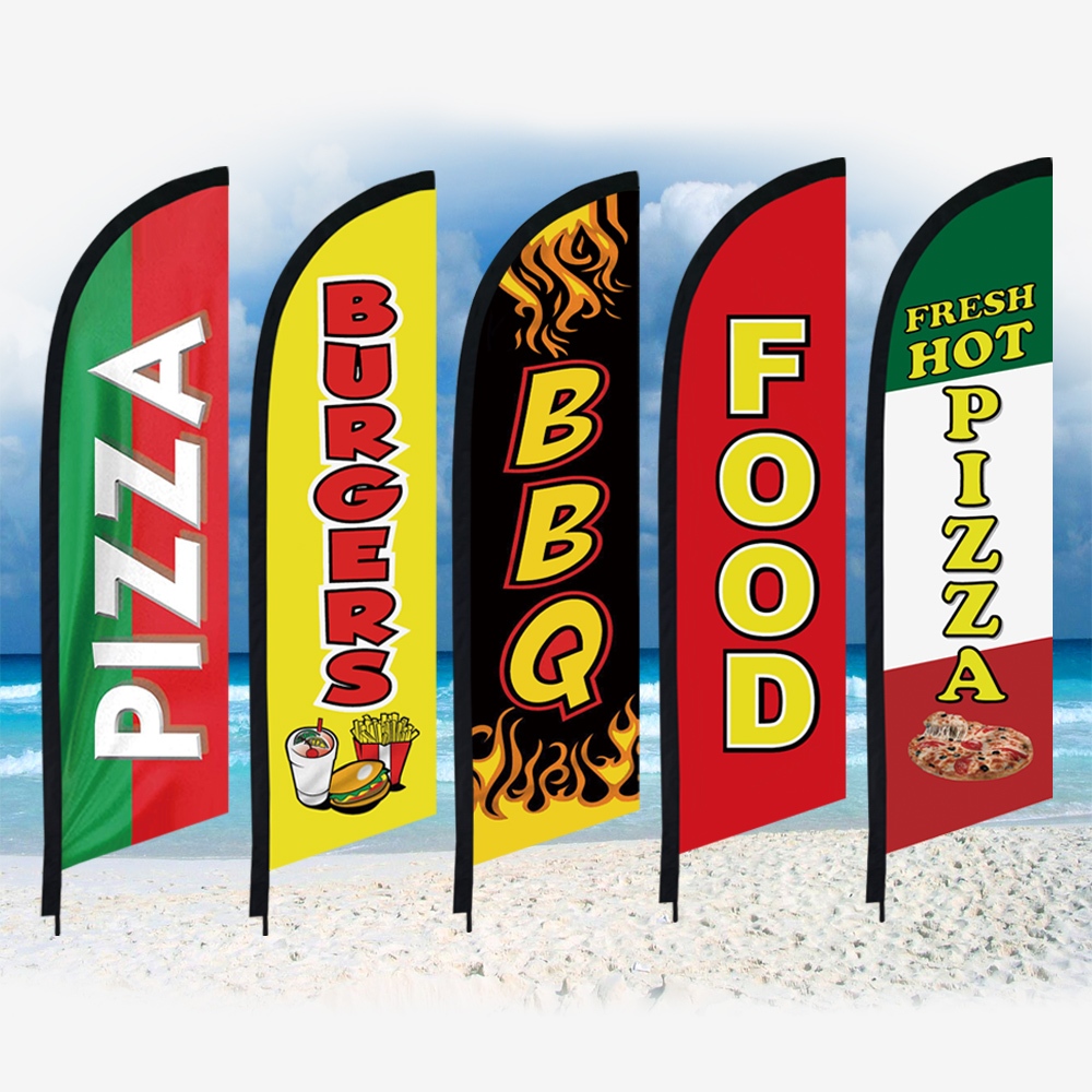 BBQ Food Feather Flag Only Swooper Without Pole Beach Flag Custom ...
