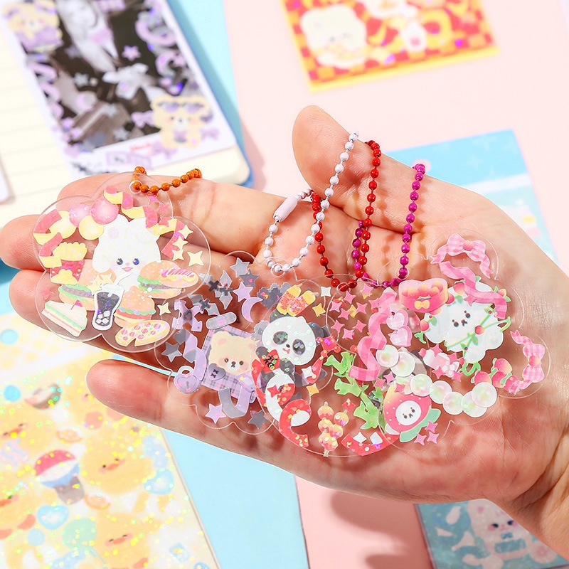Acrylic Goo Card Sticker Kawaii Guka Material DIY Keychains Deco ...
