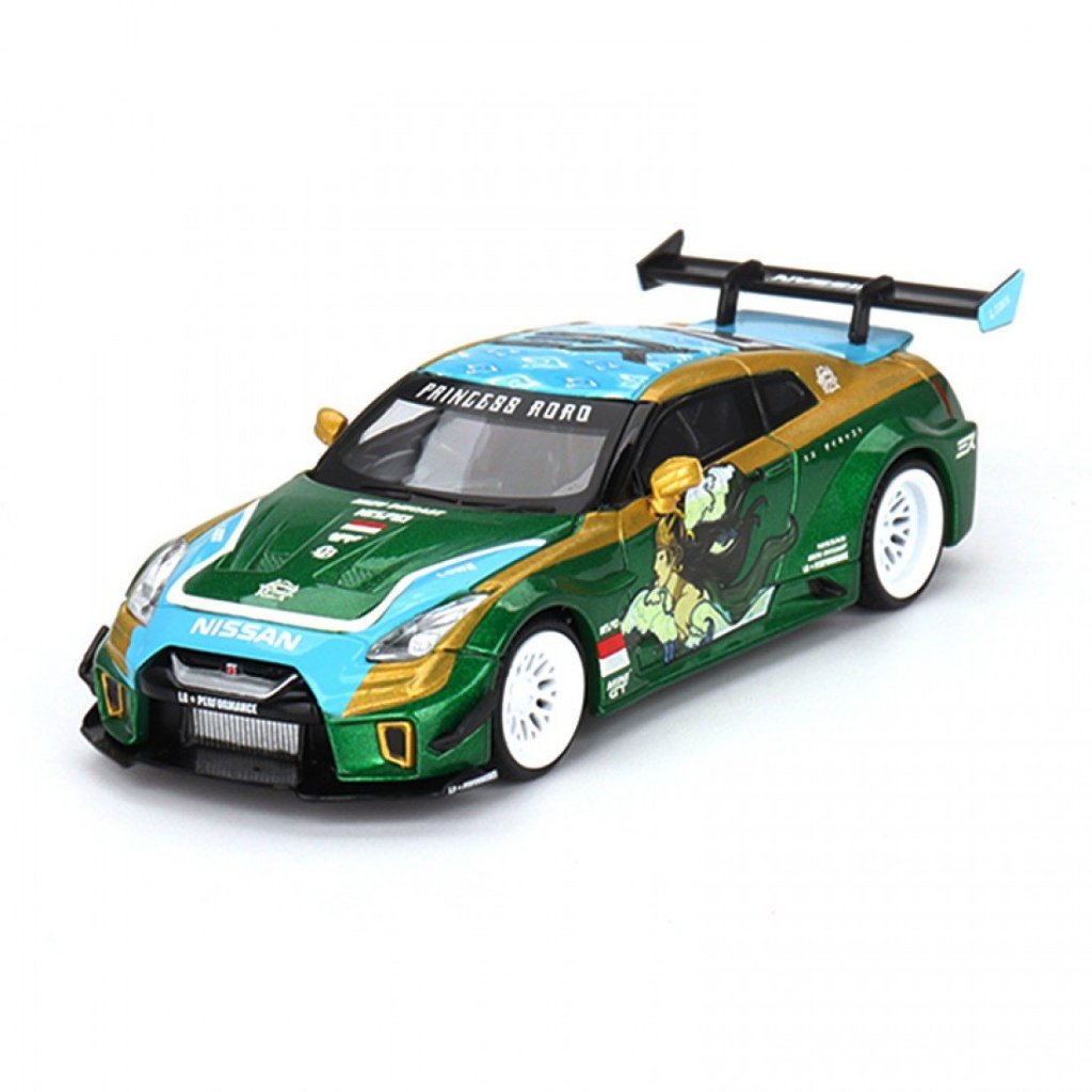 Miniature 1:64 Nissan GT-RR (R35) LB-Silhouette 'Princess Roro' - Collaboration Mini GT X MIZU