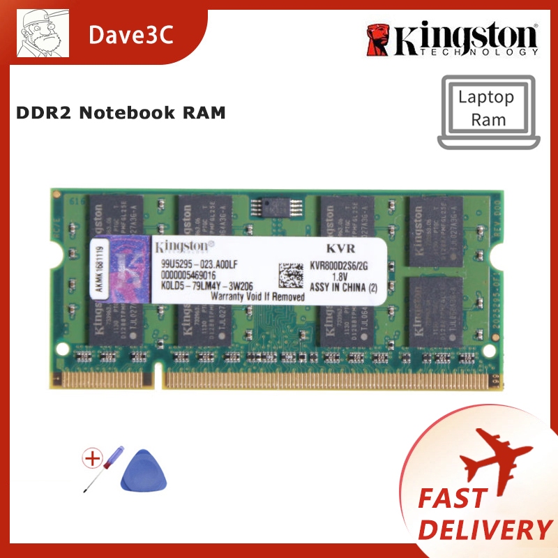 Kingston 2GB DDR2 Notebook RAM 667mhz 800mhz 2RX8 PC2-6400S PC2-5300S ...