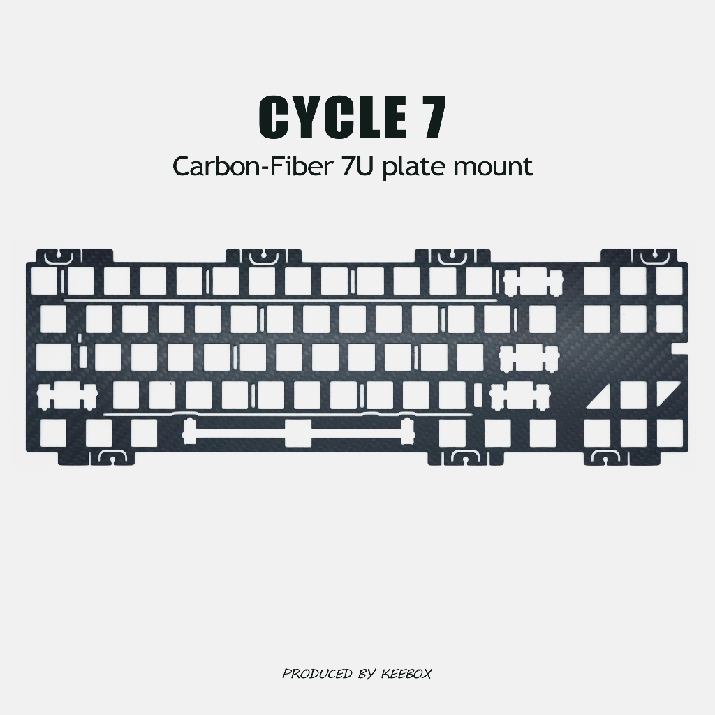 Cycle7 PCB Mount Plate Mount Mechanical Keyboard Custom Plate PC PP POM ...