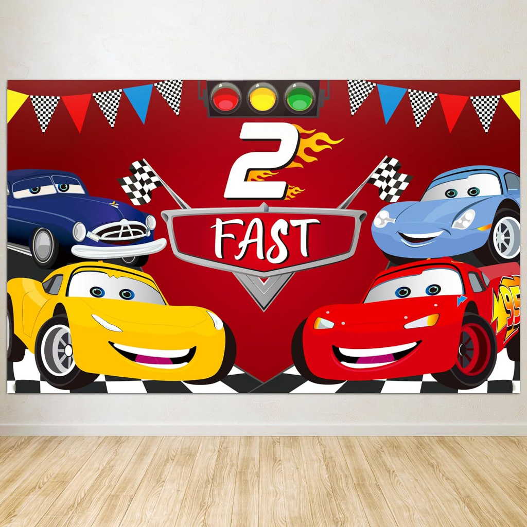 5x3ft Racing Car 2nd Birthday Photography Background Racing Birthday ...