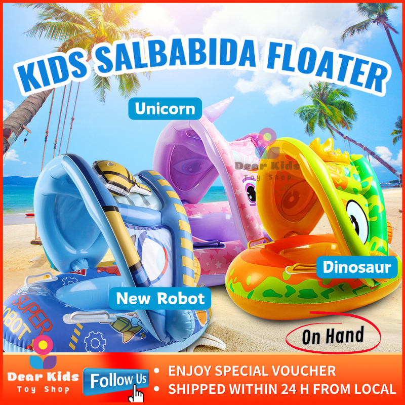 Kids Salbabida Floaters Pink Unicorn Swimming Floater Inflatable Ring ...