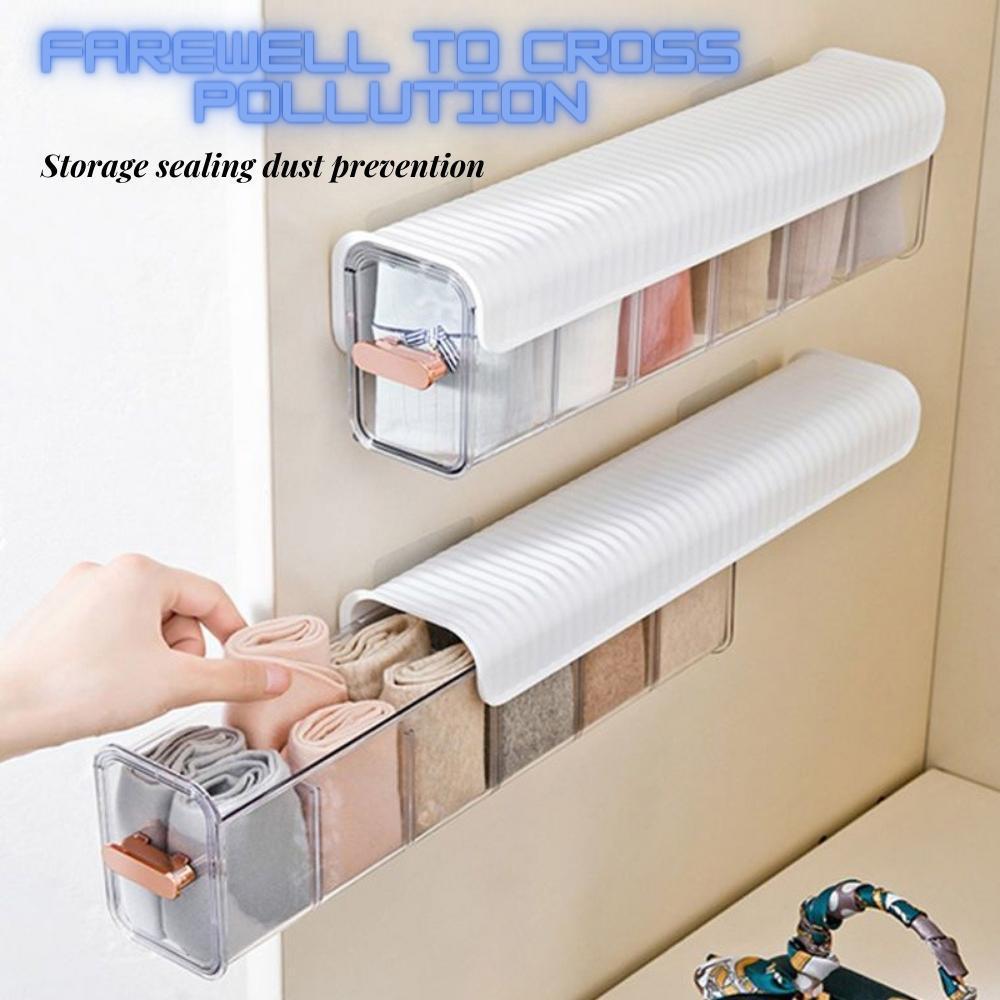 6Cell Clear Rack Drawer Type Closet Wall Mounted Divider Storage ...