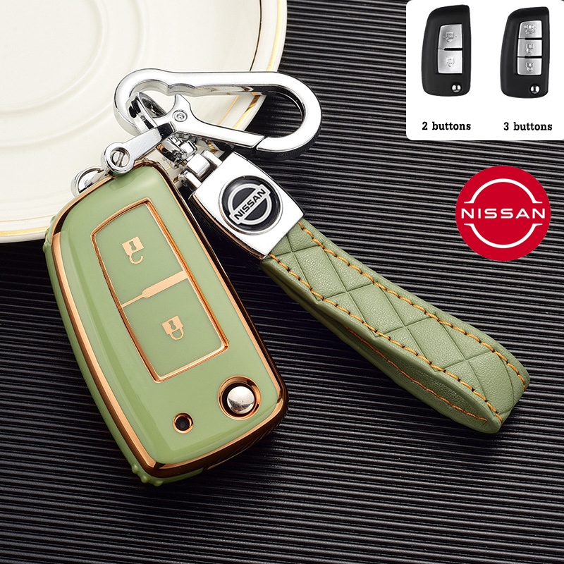 2/3 Buttons Remote Smart Car Key Chain Ring Cover Case Shell Protect ...