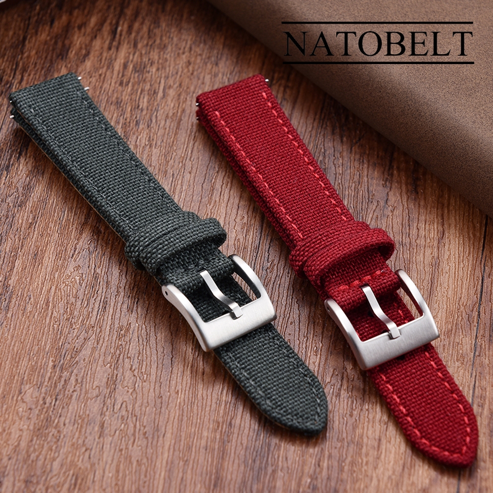 Nylon Cordura Watch Strap 18mm 20mm 22mm Nylon Leather Watchbands Quick ...