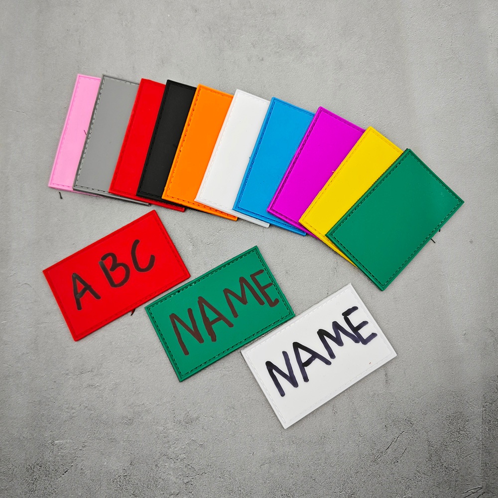 10 Colors High-Quality PVC Rubber Patch Handwritable Name Customized ...