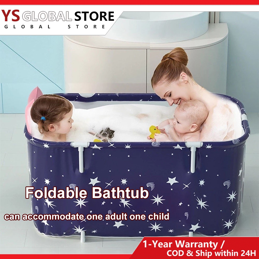 Portable Bathtub 1.2M Soaking Bath Foldable Bath Tub for Adult Shower ...