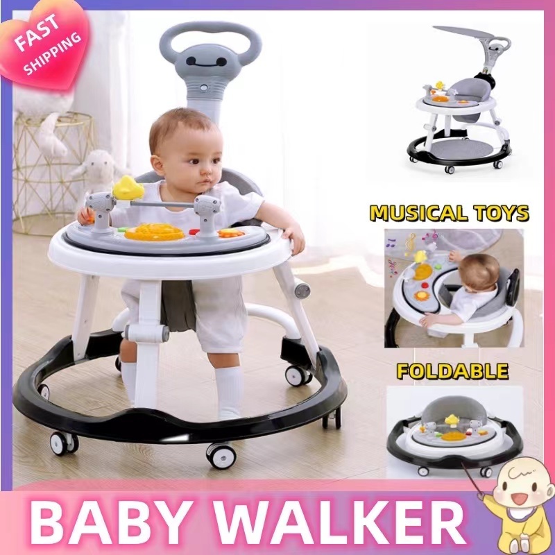 【Easy to Walke】Baby Walker for Baby Girl Boy With Music Adjustable ...