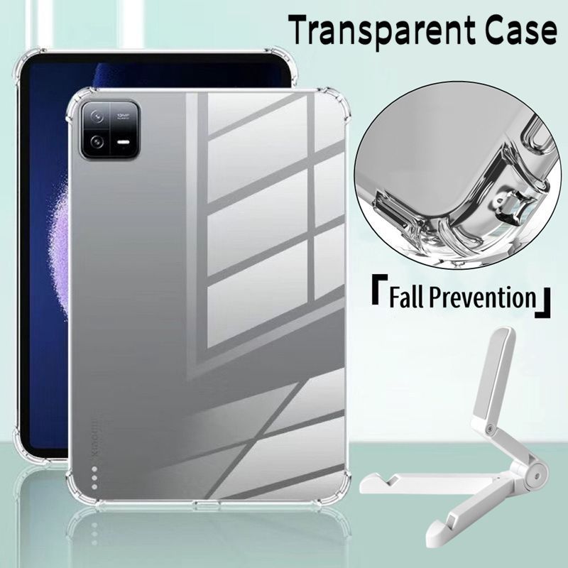 For Xiaomi Pad 6Pro Case MI PAD 5Pro 5G 11-inch Tablet Casing  Transparent TPU Soft Silicone Back Shell Ultra Slim Shockproof Protective  Cover