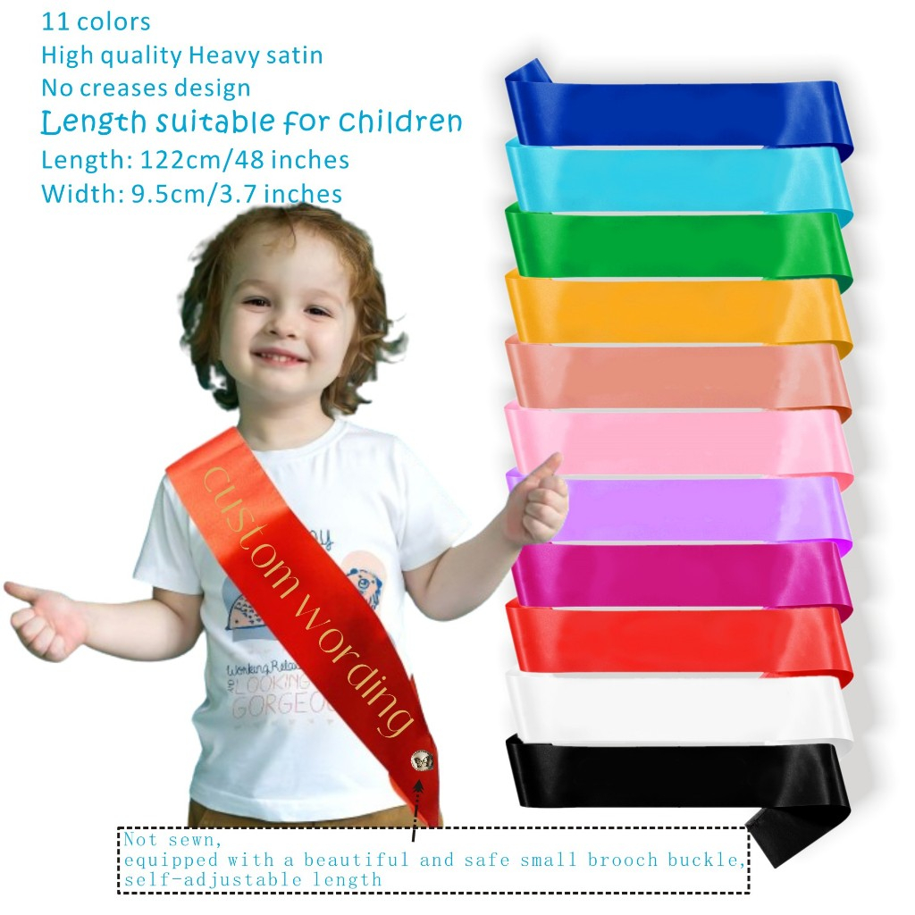 Custom Sash Length 122cm（Length suitable for children） Print Your Word ...