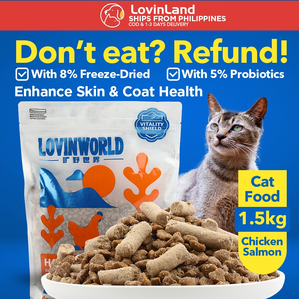 LovinWorld Cat Dry Food High Protein Grain Free Complete Food for All ...