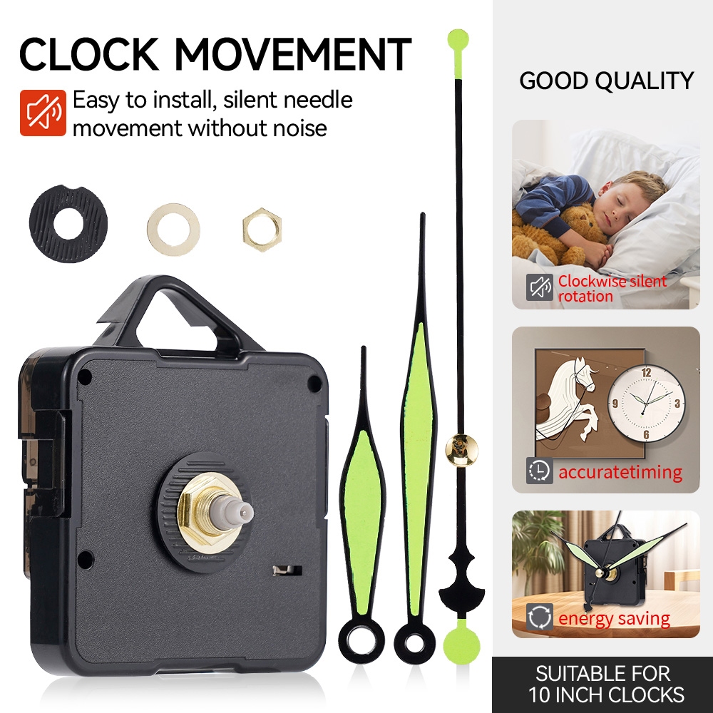 Diy Quartz Silent Wall Clock Mechanism Movement With Luminous