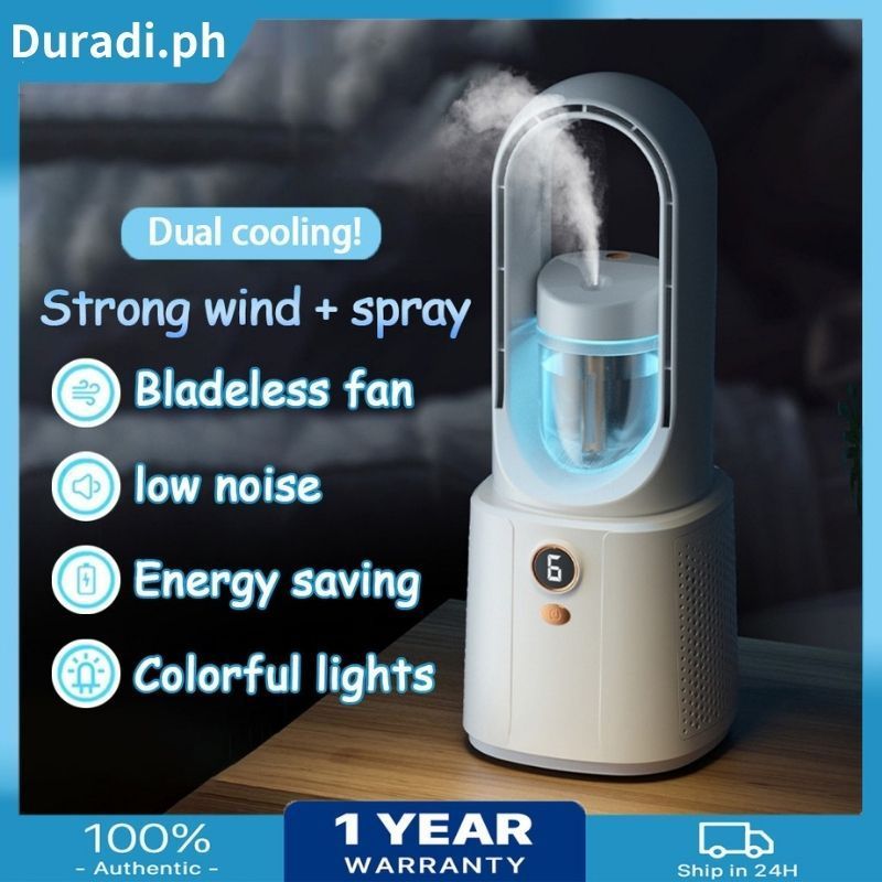 Bladeless Electric Fan With Oscillation And Minute Timer Safe Noise