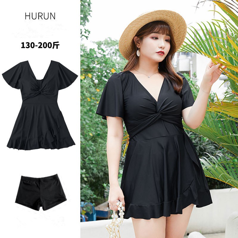 2024 New Hot Spring Swimming Suit Women's Bodysuit with Black Flat ...