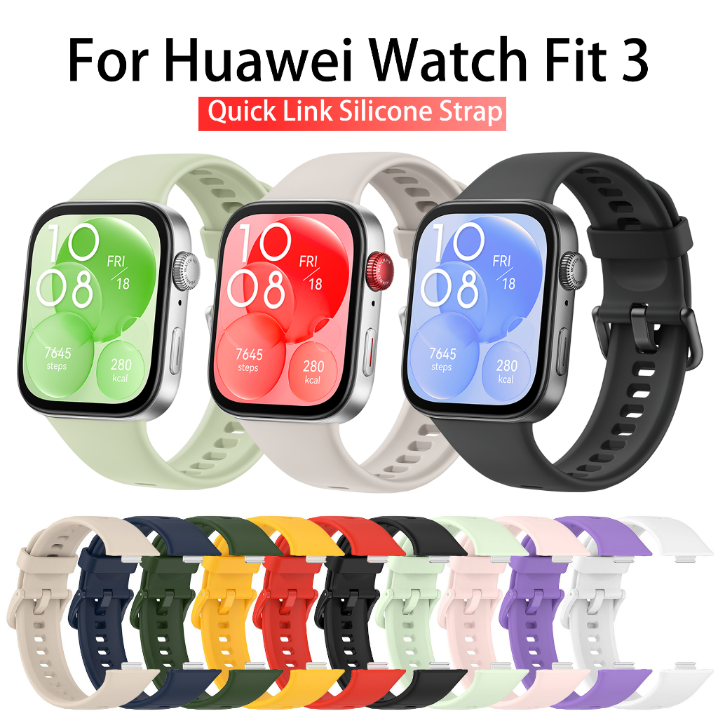 Silicone Strap For Huawei Watch Fit 3 Smart Watch Colorful Replacement Soft Sport Bracelet Wristband for Huawei Watch Fit3 Smartwatch Strap