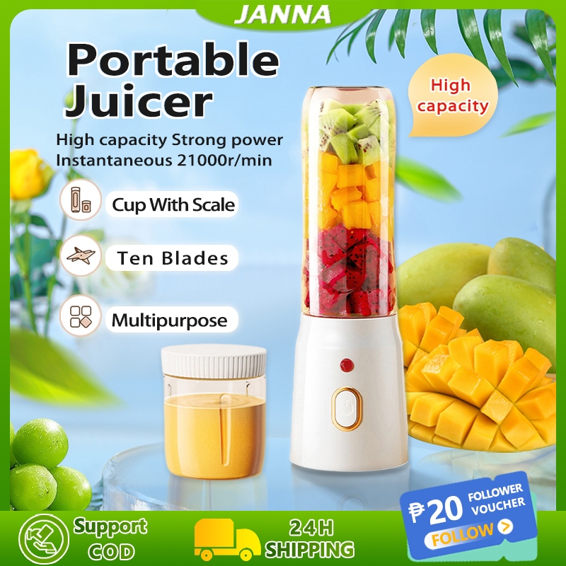 Portable Juicer 450ML Cups Blender Tumbler Household Travel Mini Electric  Juicer Smoothie Blender