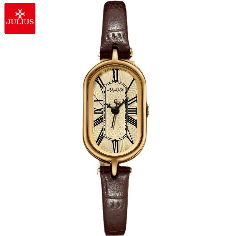 JULIUS New Goose Soft Stone Oval Vintage Quartz Women's Watch JA-1432 ...