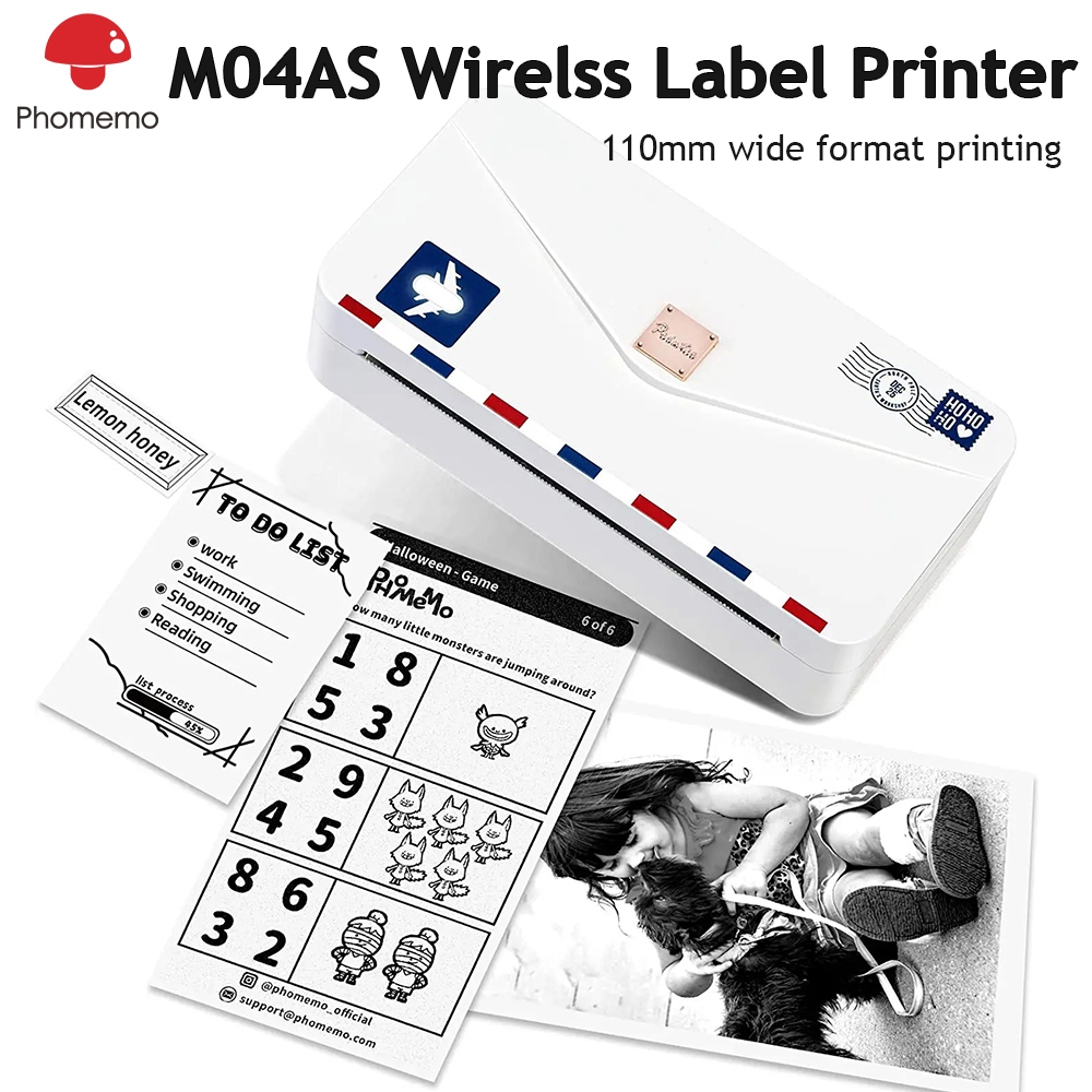 Photo Sticker Printer Phomemo M02 Pro Mini Print 300dpi Thermal Paper Portable P