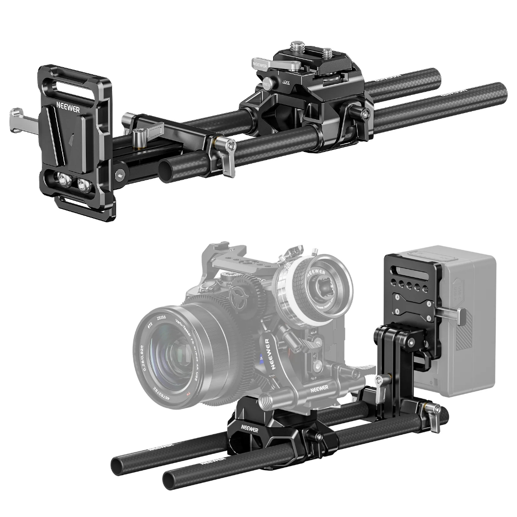 NEEWER Mini V Mount Battery Plate Kit Foldable with LWS Arca Type QR ...