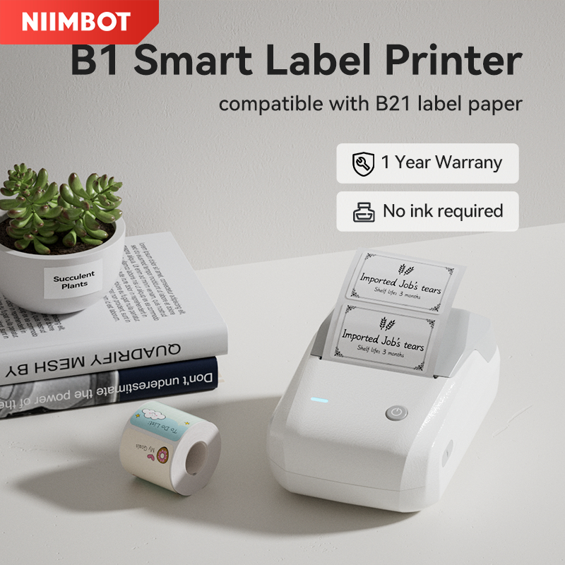 Niimbot B1 Label Printer Portable Bluetooth Smart Label Inkless Label