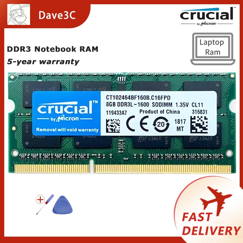 Crucial DDR3 Notebook RAM 4GB 8GB 1600MHz 1333MHz 1066MHz Notebook ...