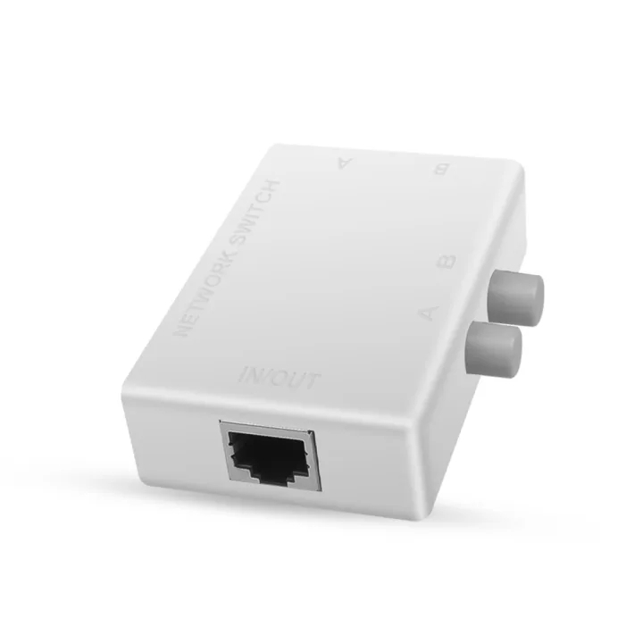 2 Ports RJ45 LAN CAT6 Network Switch Selector Internal External Network ...