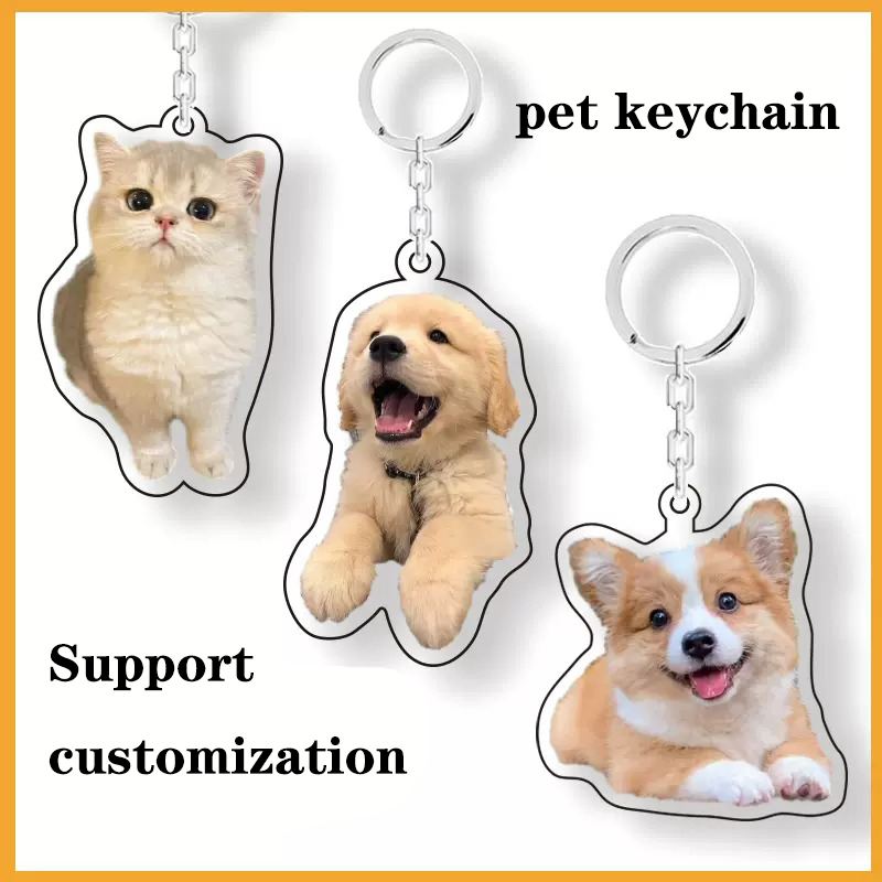 [Customized] Acrylic keychain customization Pet photo transparent ...