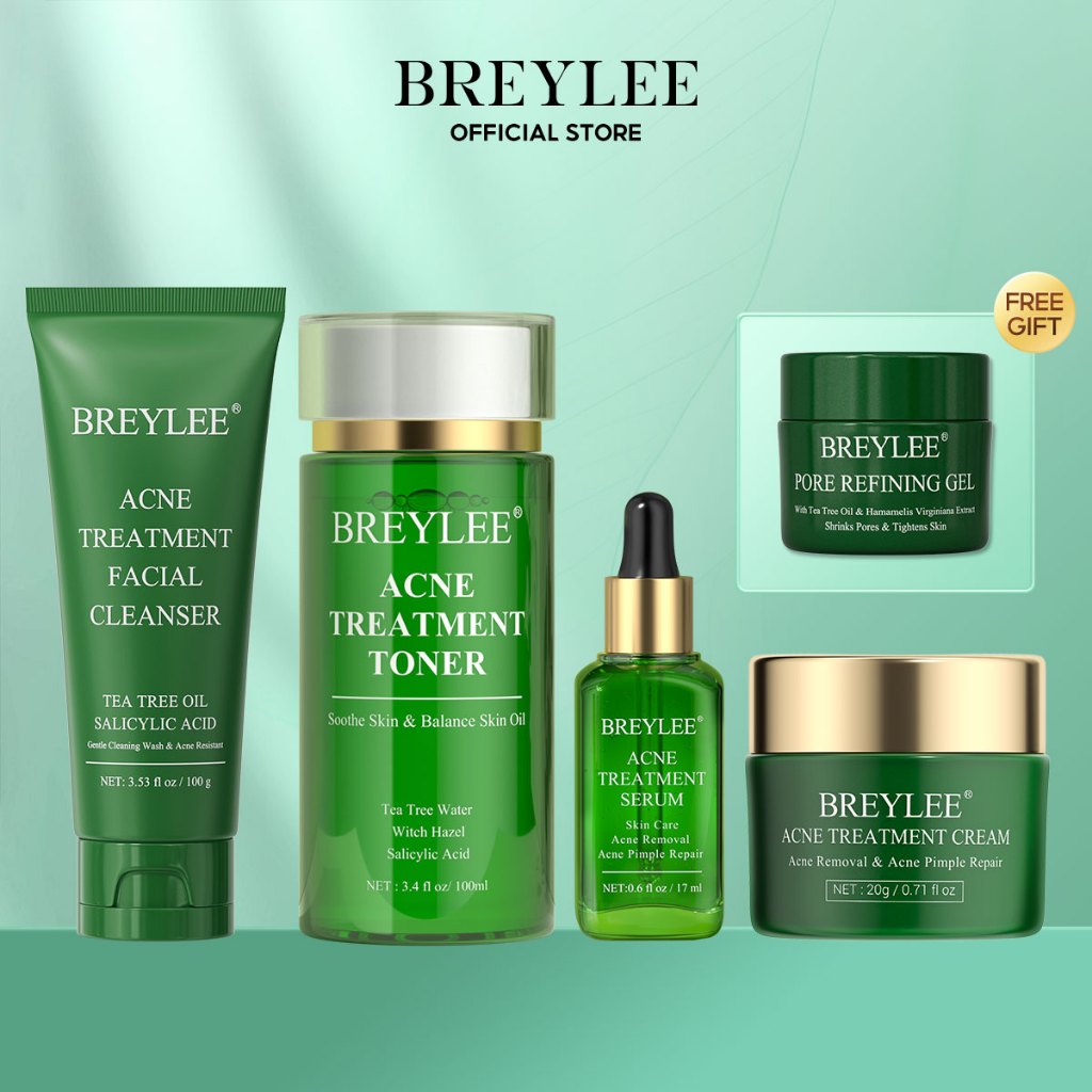 Breylee Acne Treatment Set Acne Skin Care Set Scar Treatment Face Serum