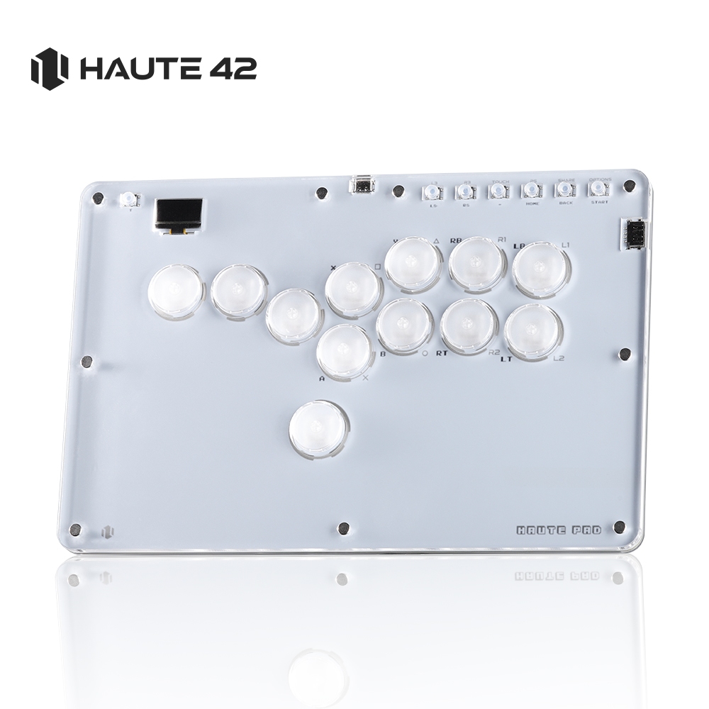 CHANGYUE Hitbox Arcade A 16 Tasti Con Interruttori Rossi Meccanici, Compatibile PC/PS4/PS5/NS/Steam, Custodia Acrilica Trasparente E Funzione Turbo
