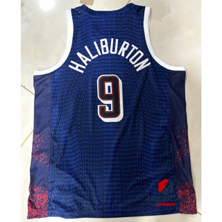 Men's NBA Team USA Tyrese Haliburton 2024 Olympic Blue Basketball ...