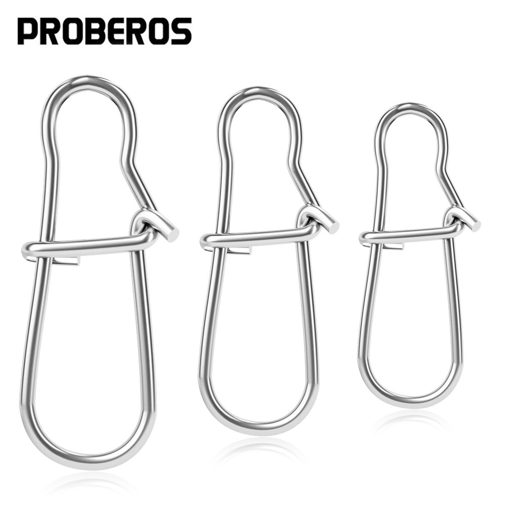 Proberos 30pcs/lot Stainless Enhancement Pin 00-0-1-2-3-4-5-6-7-8# Lure  Connector Ring Swivel Snap Sea Fishing Tackle
