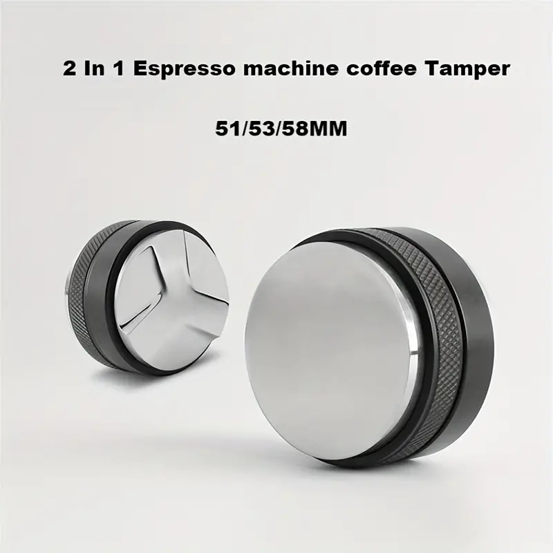 51/53/58mm Coffee Distributor & Tamper, Dual Head Coffee Leveler Fits ...