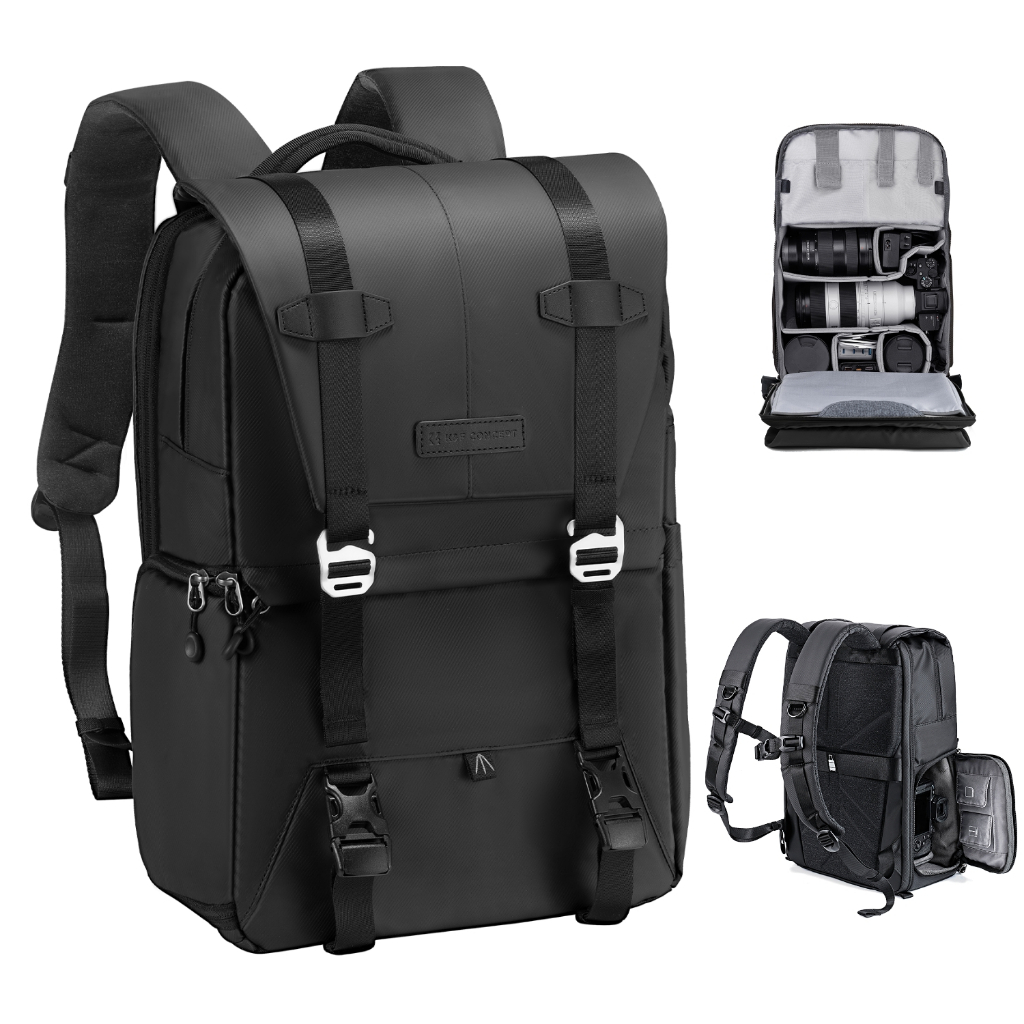 K&F Concept camera Backpack, Lightweight Camera Bags for Photographers  Large Capacity Camera Case with Rain Cover for Inch Laptop, DSLR  Cameras